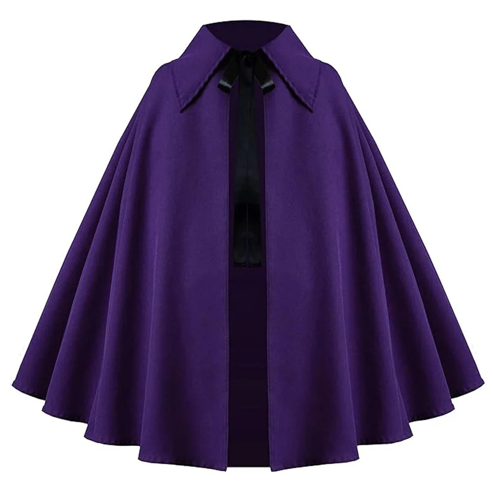 Short Hooded Velvet Cape for Layering over Outfits
