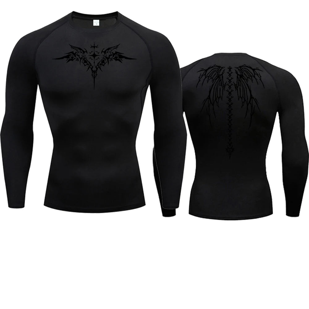 Fitted Sports Compression Shirt with Original Sleeve Style Options