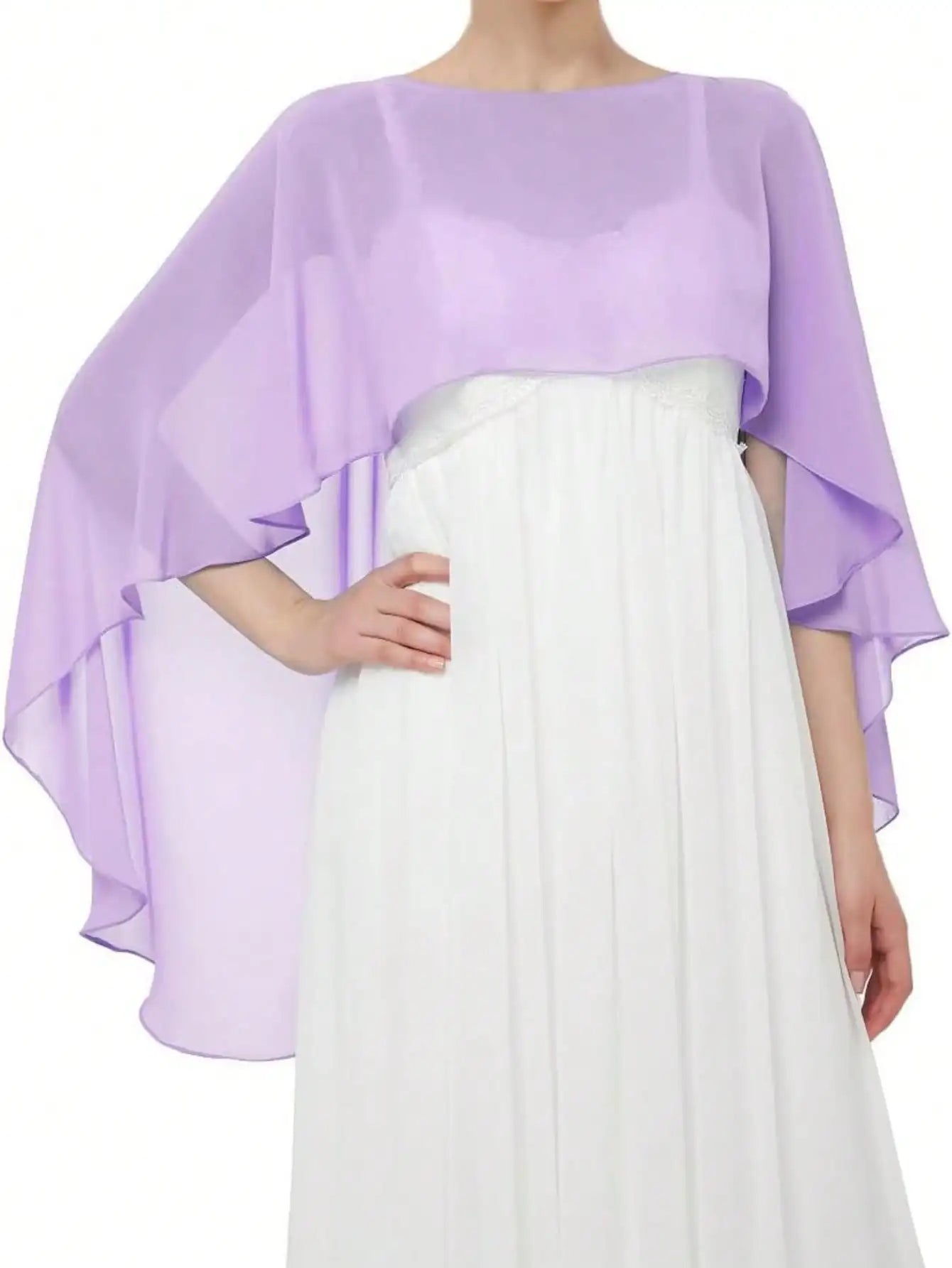 Sheer Flowing Drape Cape for Layering over Outfits