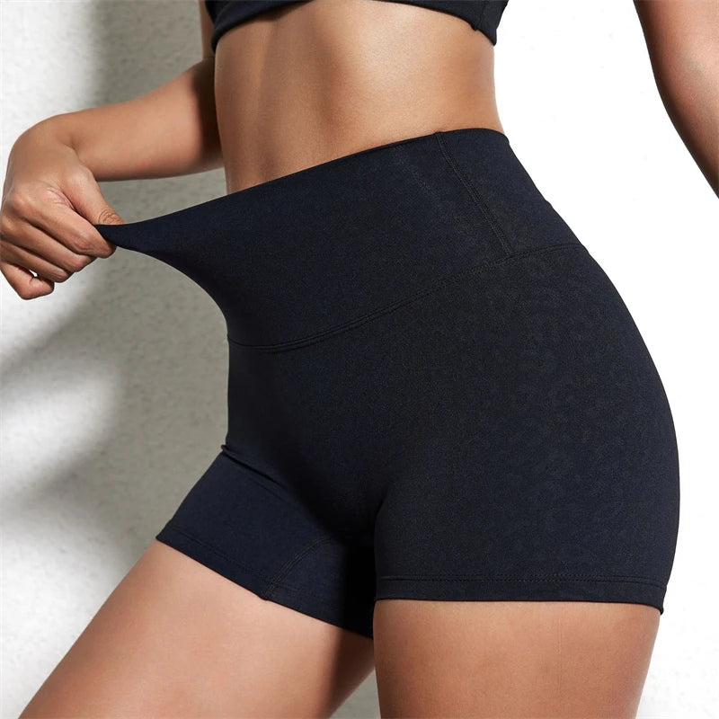 Women's High Waist Nylon Blend Biker Shorts with Colour Options