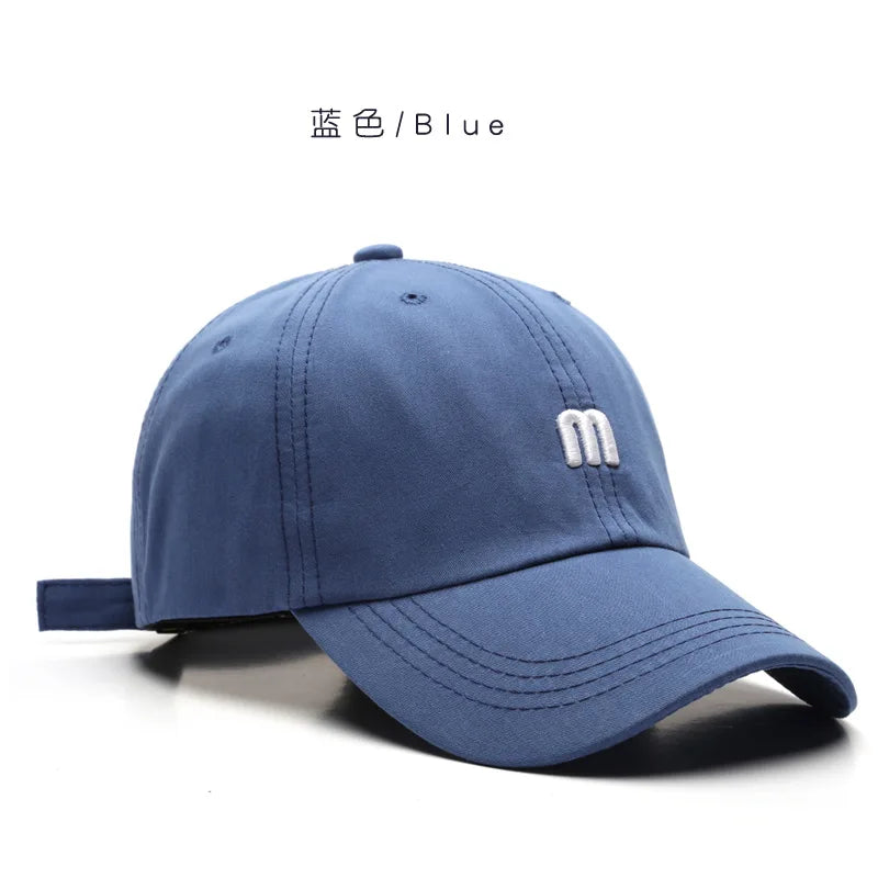 Letter Embroidered Baseball Cap with Curved Brim Shape