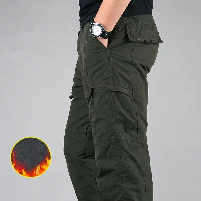 Men's Multi Pocket Zip Fly Casual Cargo Pants