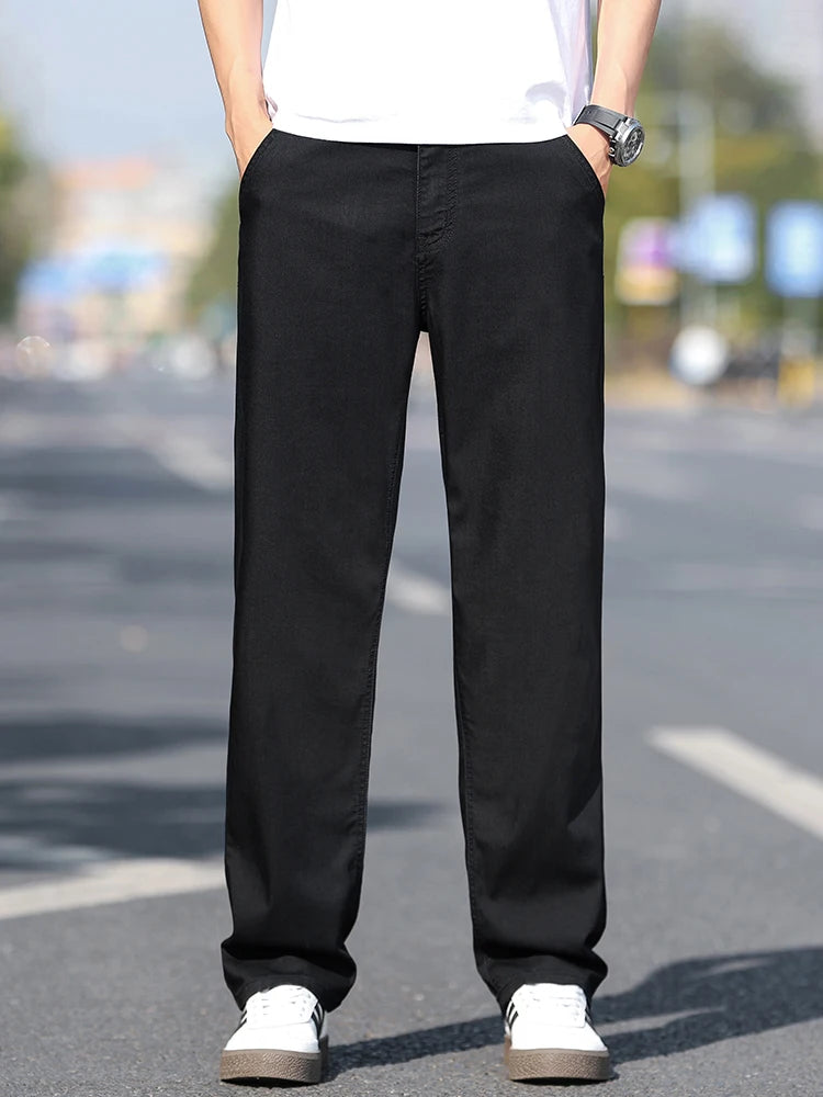 Men's Wide Leg Denim Jeans for Casual Everyday Wear