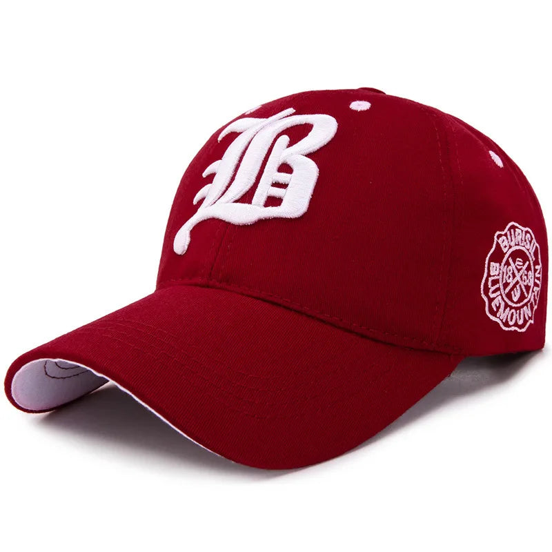 Letter Embroidered Baseball Cap with Decorative Side Motif