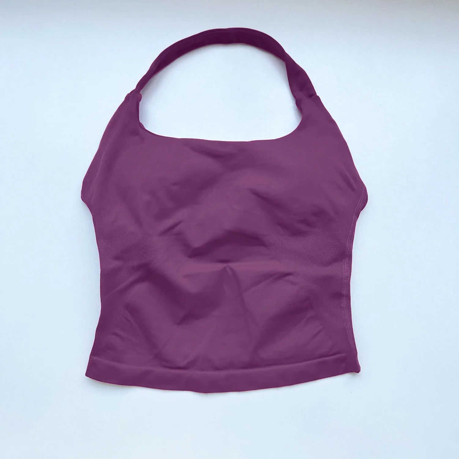 Women's Halter Neck Longline Fitted Tank Top For Workout Outfits