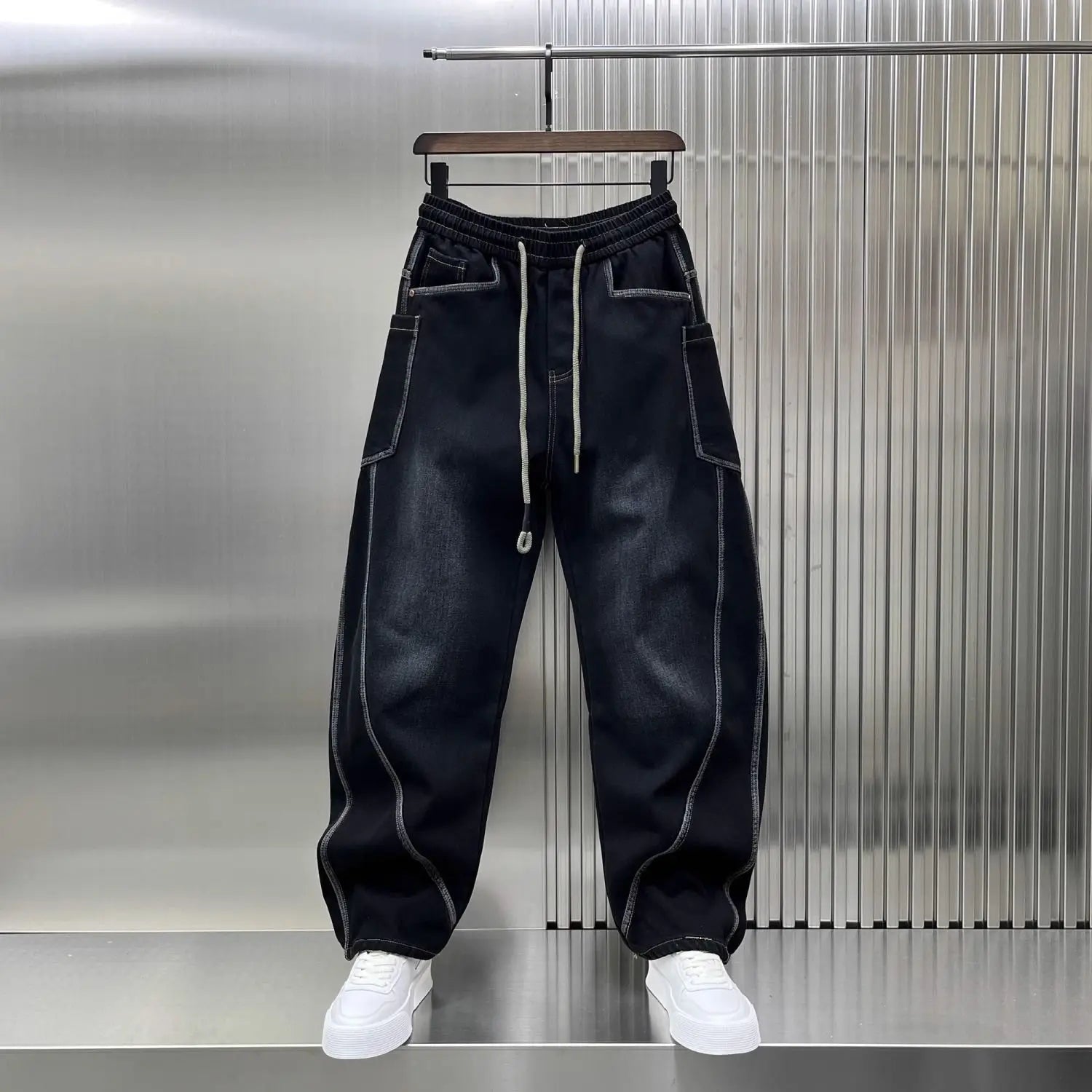 Men's Wide Leg Denim Jeans for Casual Everyday Wear