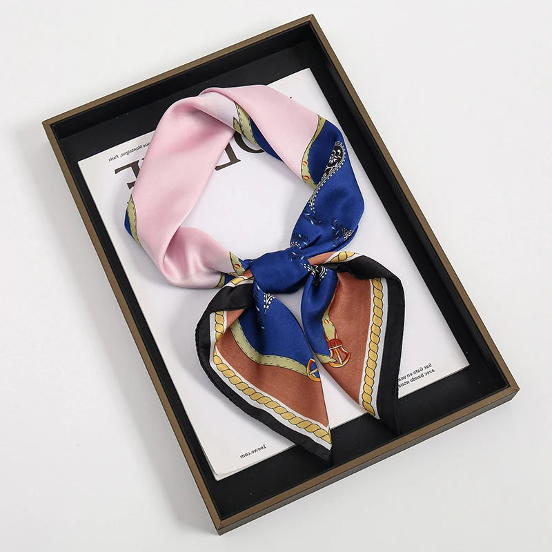 Printed Square Scarf for Hair Wrap and Neck Styling