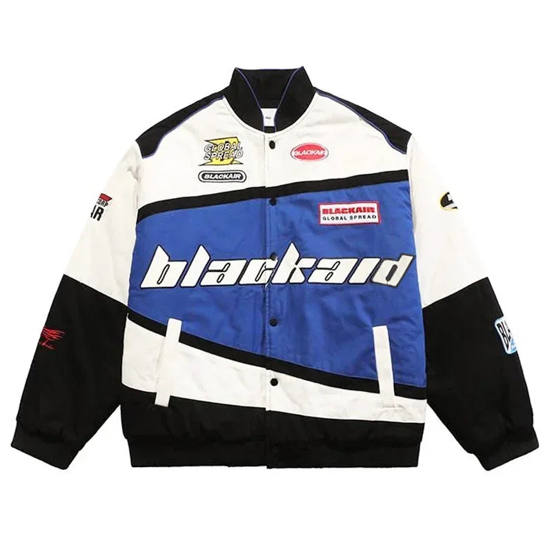 Color Block Long Sleeve Casual Streetwear Racing Style Jacket