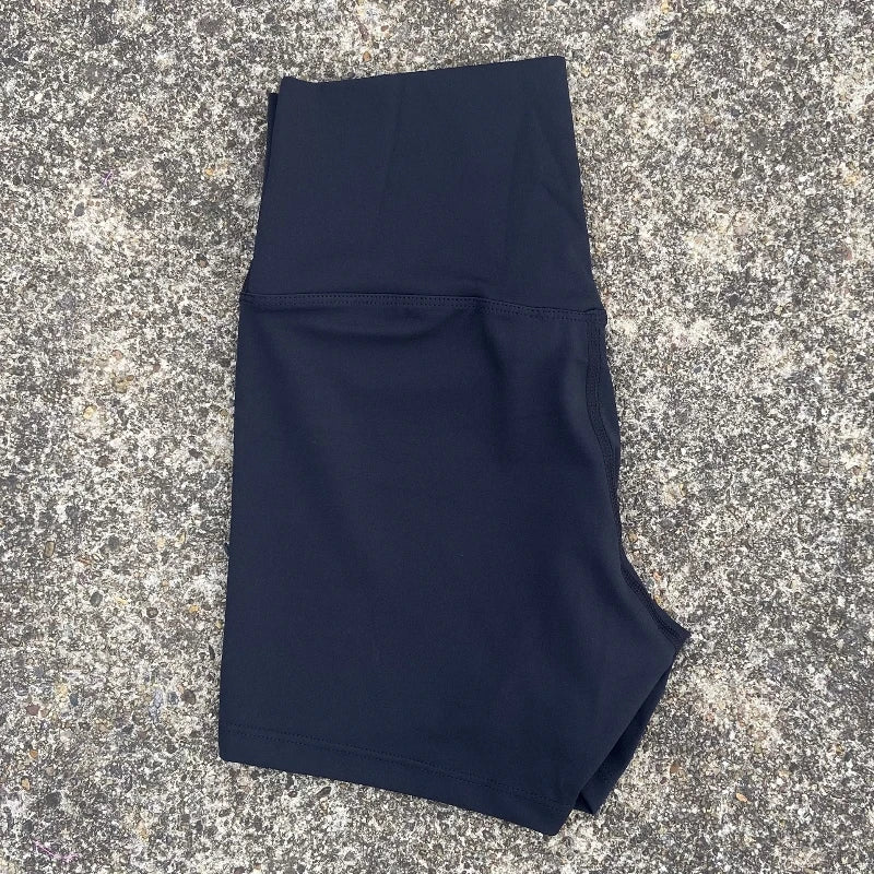 Women's High Waist Nylon Blend Biker Shorts with Colour Options