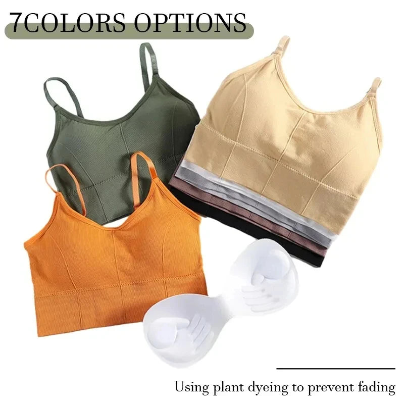 Women's Ribbed Scoop Neck Cropped Tank Top