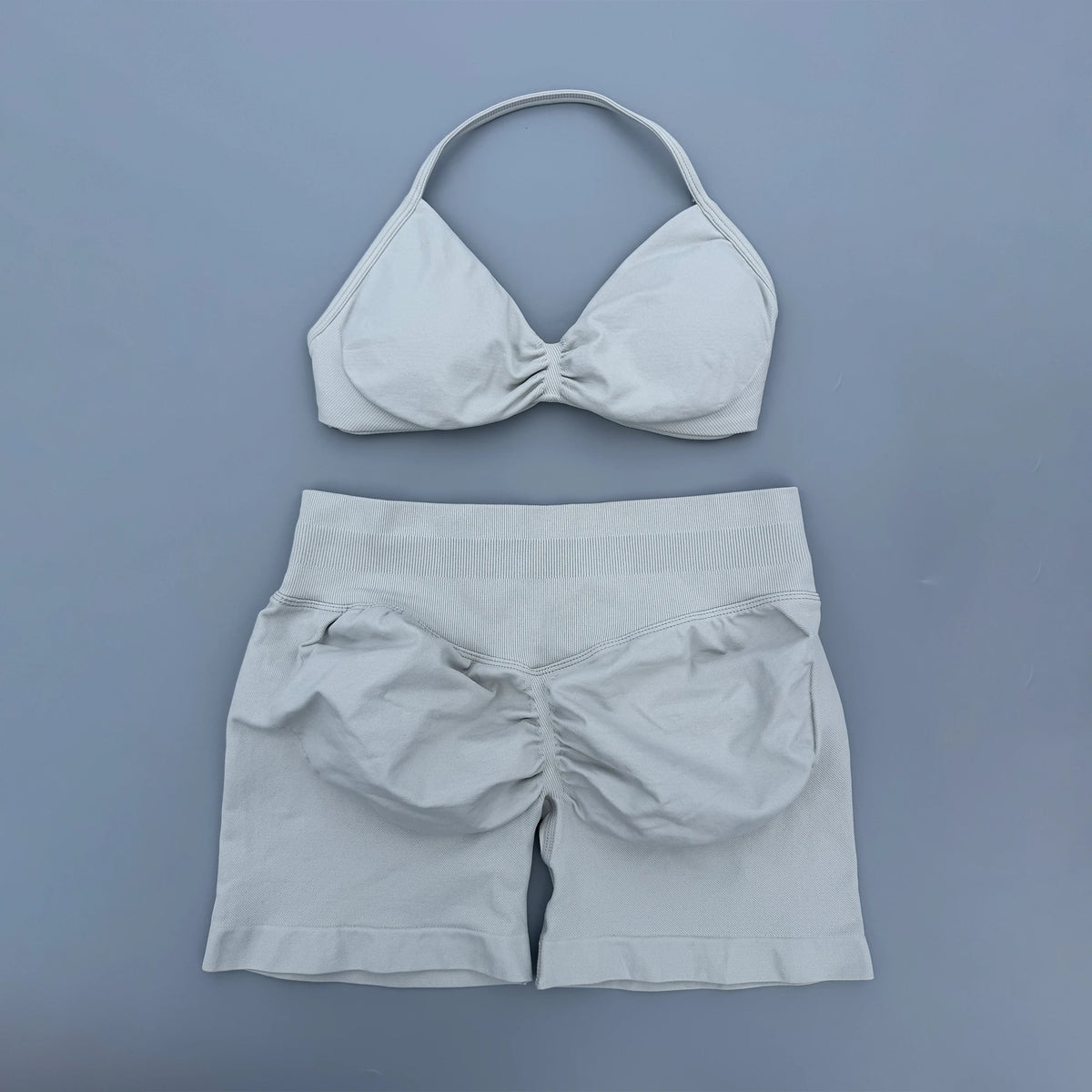 Women's Twist Front Bra And Shorts Yoga Set