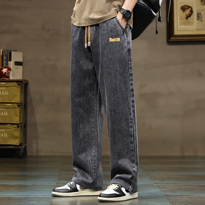 Men's Wide Leg Denim Jeans for Casual Everyday Wear