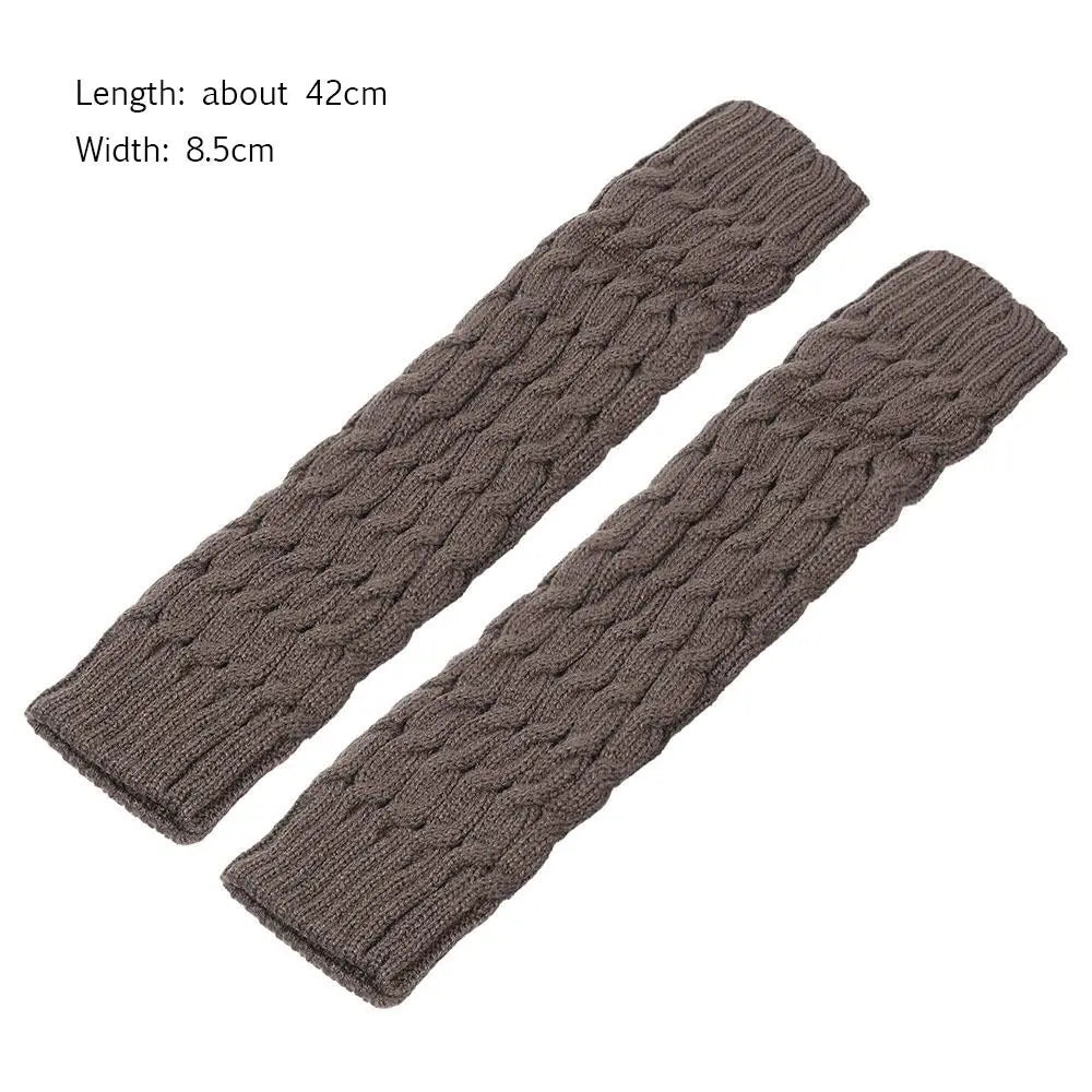 Cable Knit Calf Leg Warmers with Solid Color Choices