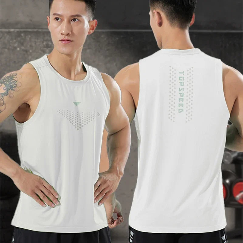 Sleeveless Crew Neck Racerback Running Training Tank Top