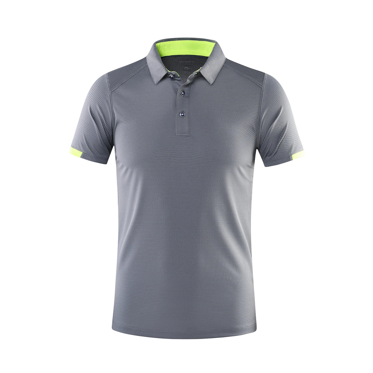 Solid Short Sleeve Collared Golf Polo Shirt with Button Placket