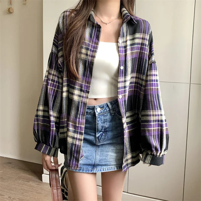 Women's Checked Long Sleeve Shirt