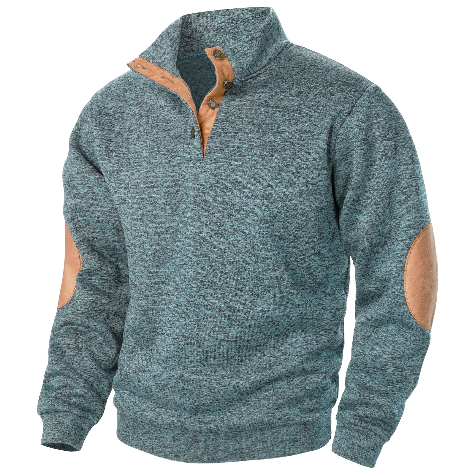 Men's Elbow Patch Quarter Zip Knit Sweater