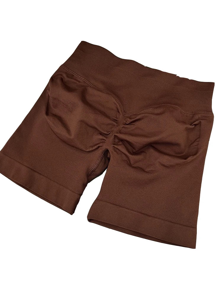 Women's Scrunch Back Nylon Blend Shorts for Yoga and Gym Training