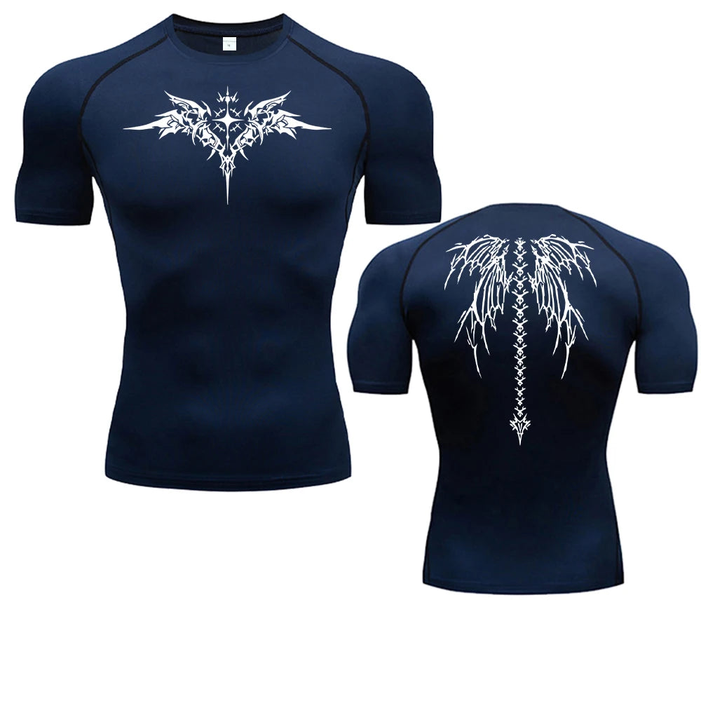 Fitted Sports Compression Shirt with Original Sleeve Style Options