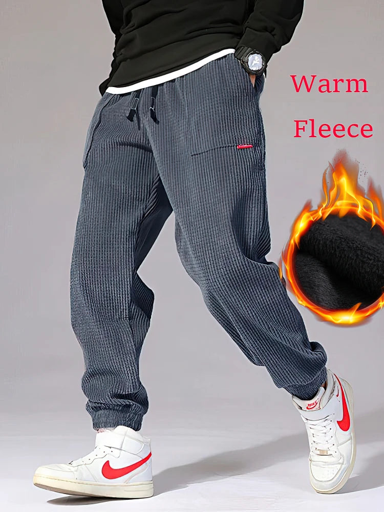 Men's Elastic Waist Loose Fit Casual Pants For Everyday Wear