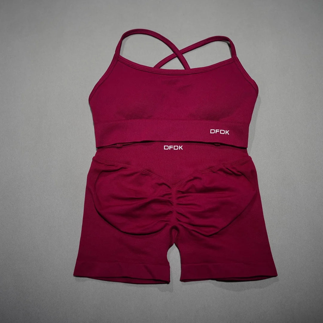 Women's Bra And Shorts Or Leggings Yoga Set