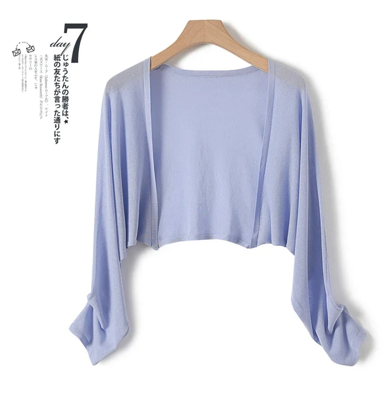 Cropped Open Front Knit Cardigan for Layering over Outfits