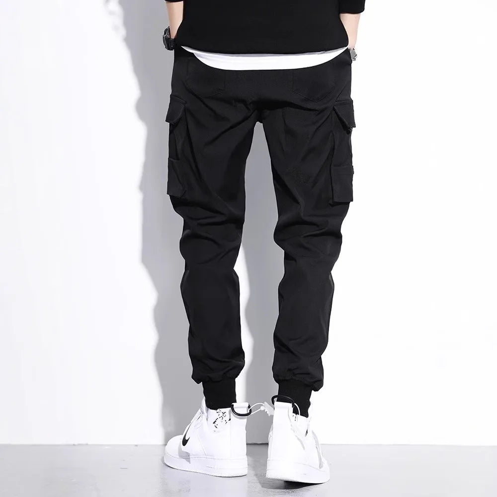 Men's Multi Pocket Elastic Waist Casual Cargo Pants