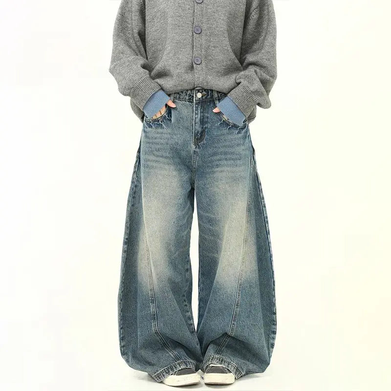 Men's Wide Leg Denim Jeans for Casual Everyday Wear
