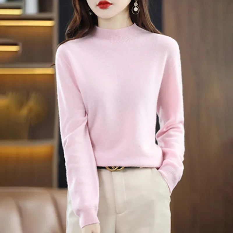 Women's Raised Rib Long Sleeve Knit Sweater Casual Knit Layer
