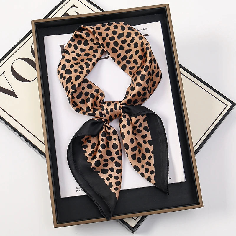Printed Square Scarf for Hair Wrap and Neck Styling