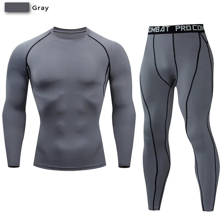 Men's Fitted Training Top and Leggings Set