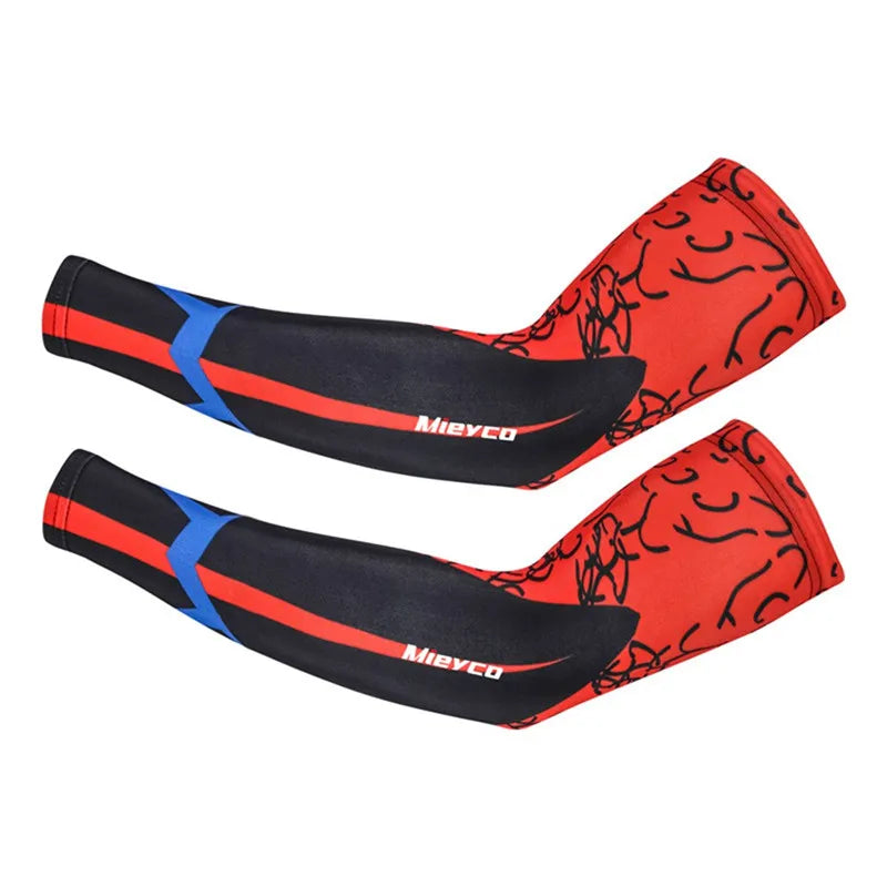 Icy Silk Sun Protection Arm Sleeves Cooling Breathable Outdoor Cycling Fishing Sports Sleeves