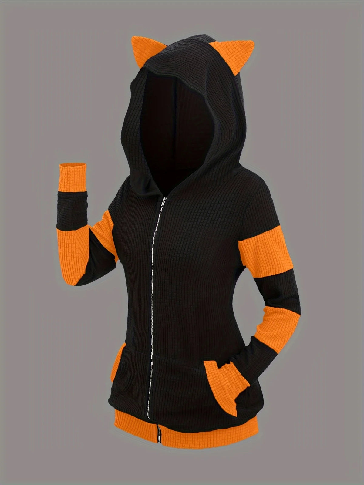 Cat Ear Long Sleeve Pullover Casual Hoodie for Layering