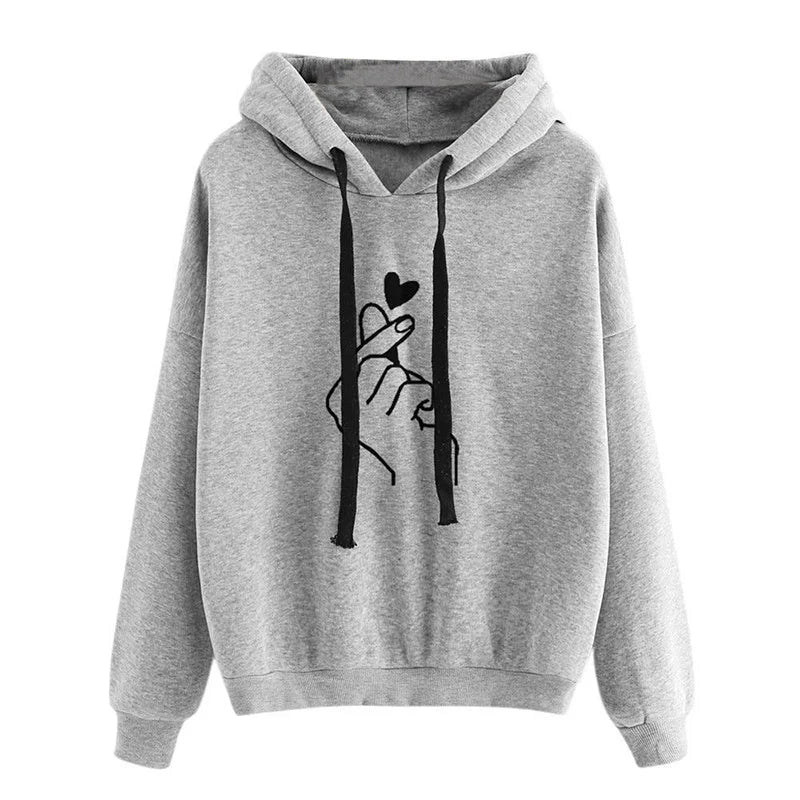 Long Sleeve Casual Hooded Sweatshirt with Relaxed Streetwear Styling