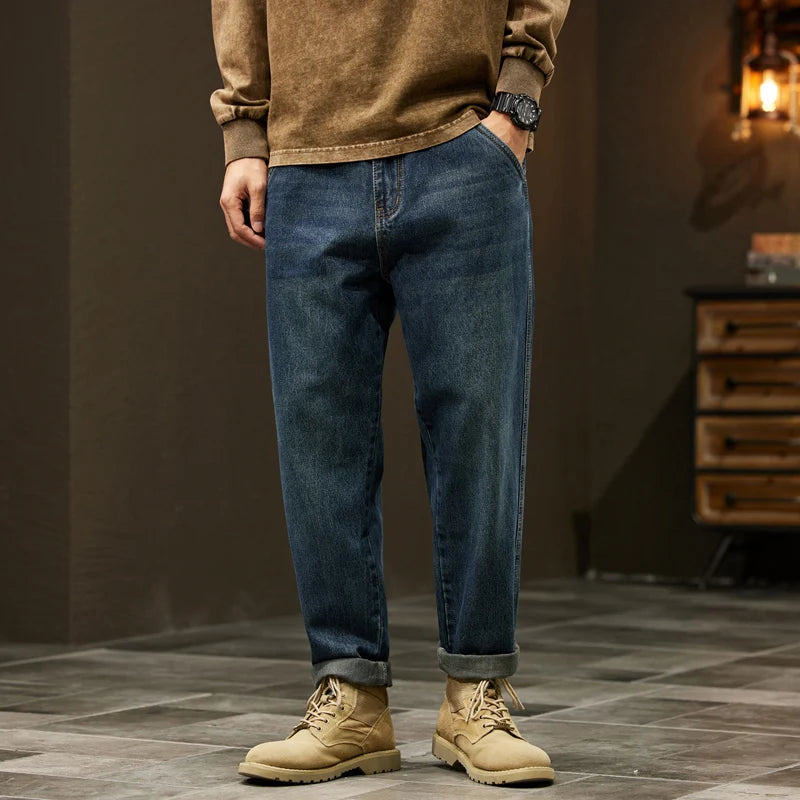 Men's Wide Leg Denim Jeans for Casual Everyday Wear