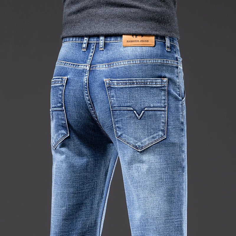 Men's Straight Leg Denim Jeans for Casual Everyday Wear