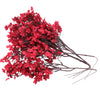 Artificial Flowers 6 Bundle European Fake Silk Plants Decor Wedding Party Decoration Bouquets Real Touch DIY Home Garden(Red)