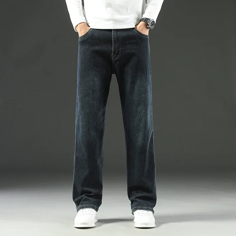 Men's Wide Leg Denim Jeans for Casual Everyday Wear