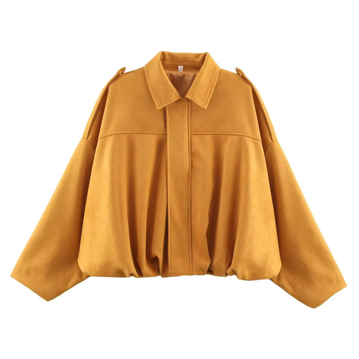 Women's Suede-Look Zip-Front Bomber Jacket