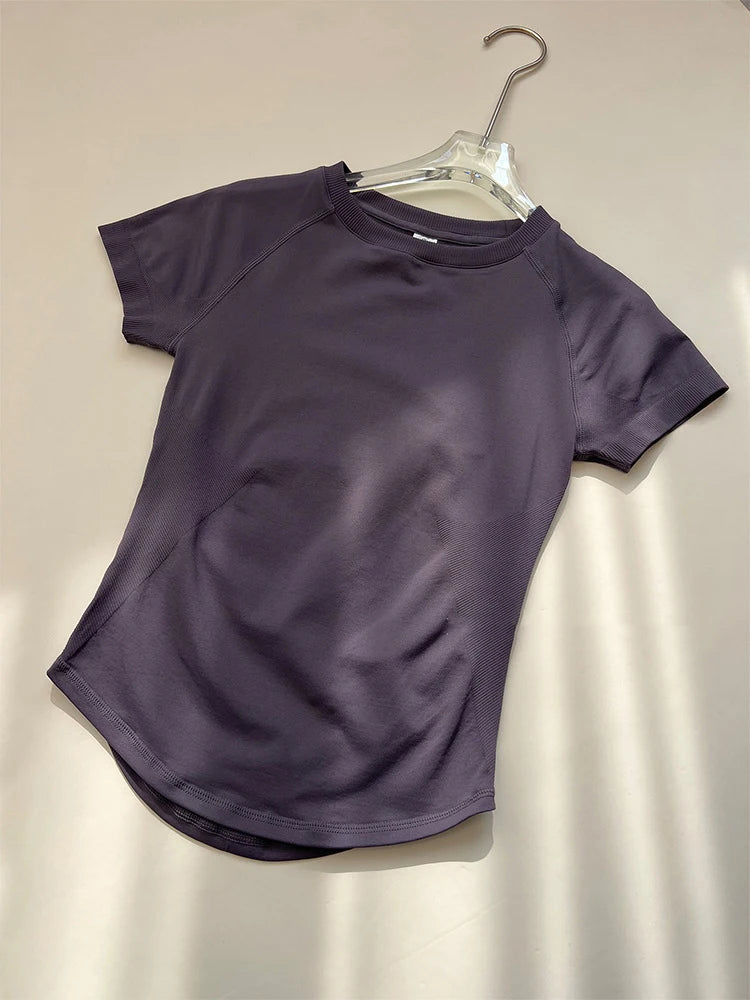 Women's Crew Neck Short Sleeve Sports T-shirt For Workout Outfits