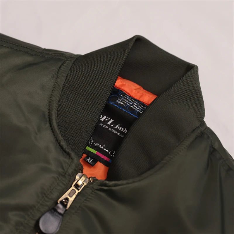 Men's Bomber Jacket Casual Fall Winter Military Jacket and Coats Outwear