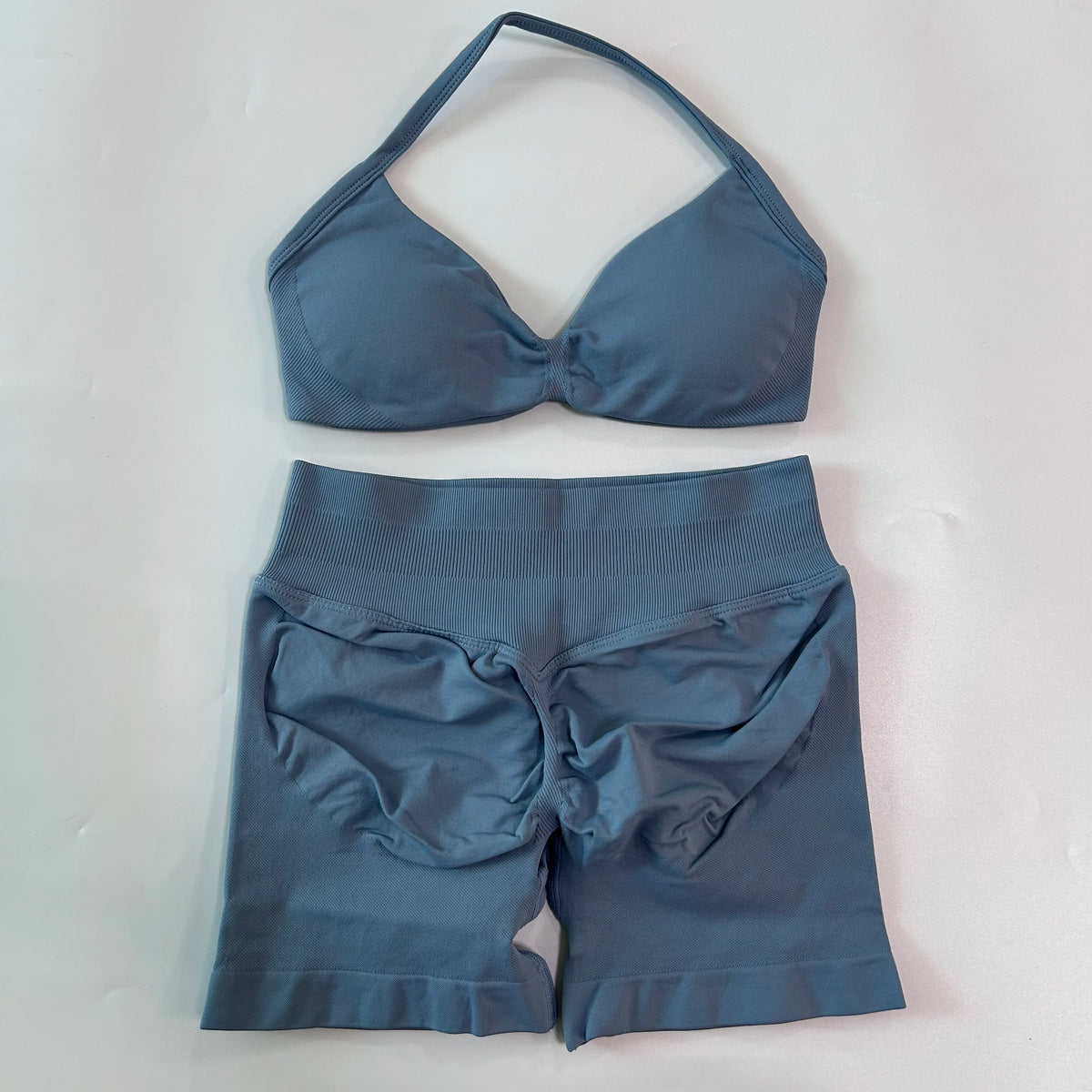 Women's Thin Strap Bra And Shorts Yoga Set