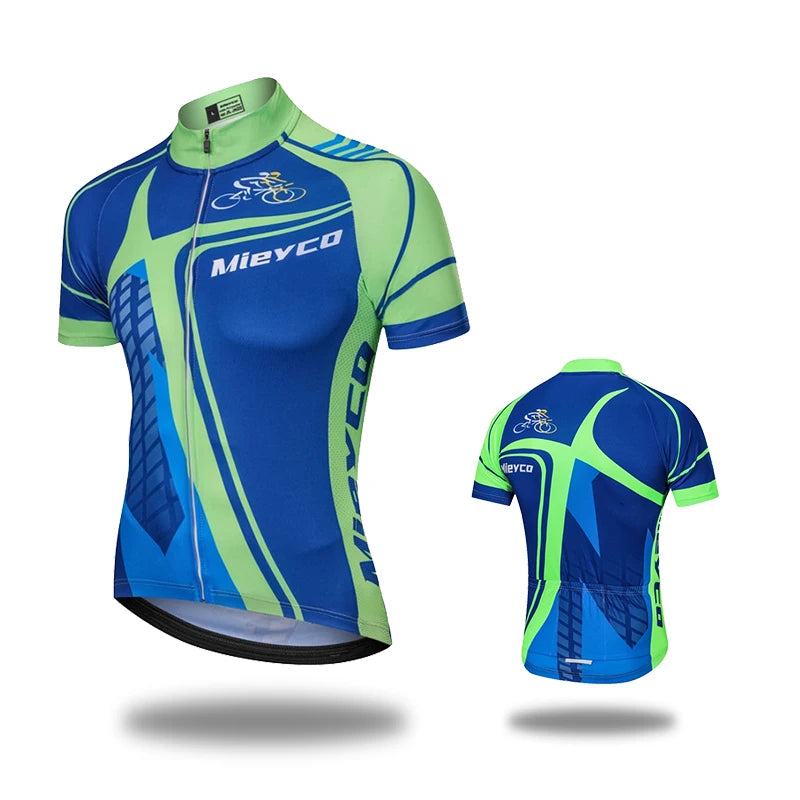 Men Short Sleeve Cycling Jersey Quick Dry Breathable Summer Road Bike Shirt
