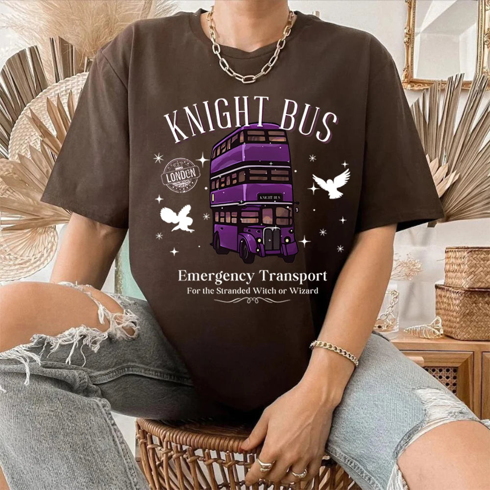 Knight Bus Graphic Crewneck T-Shirt