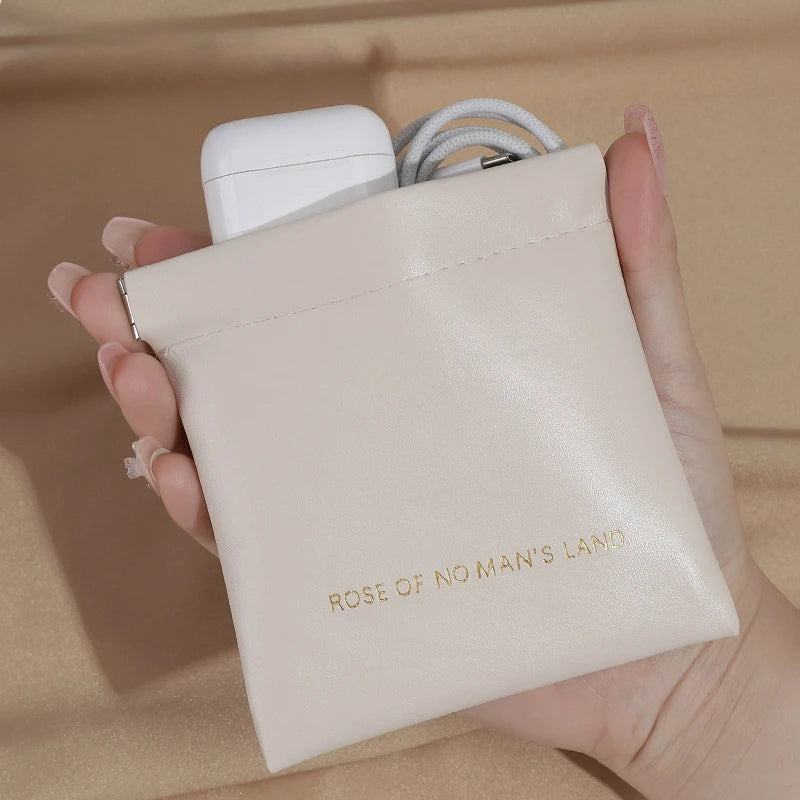 Mini Squeeze Closure Coin Pouch with Plain Exterior