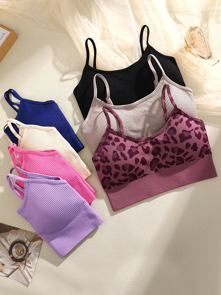 Women's Thin Strap Cropped Sports Sports Bra For Workout Outfits