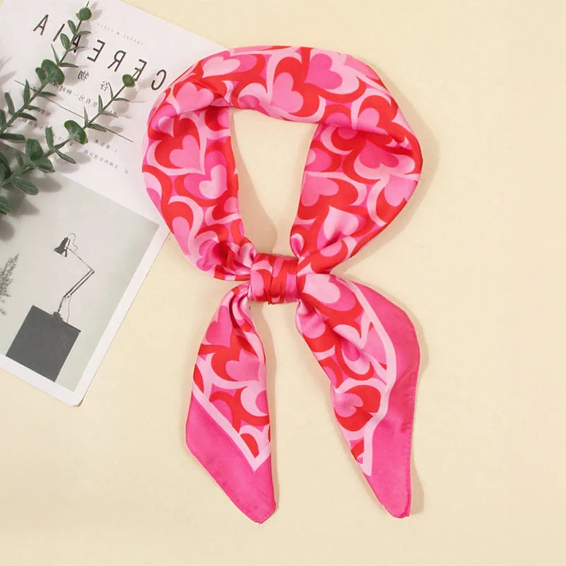 Printed Square Scarf for Hair Wrap and Neck Styling