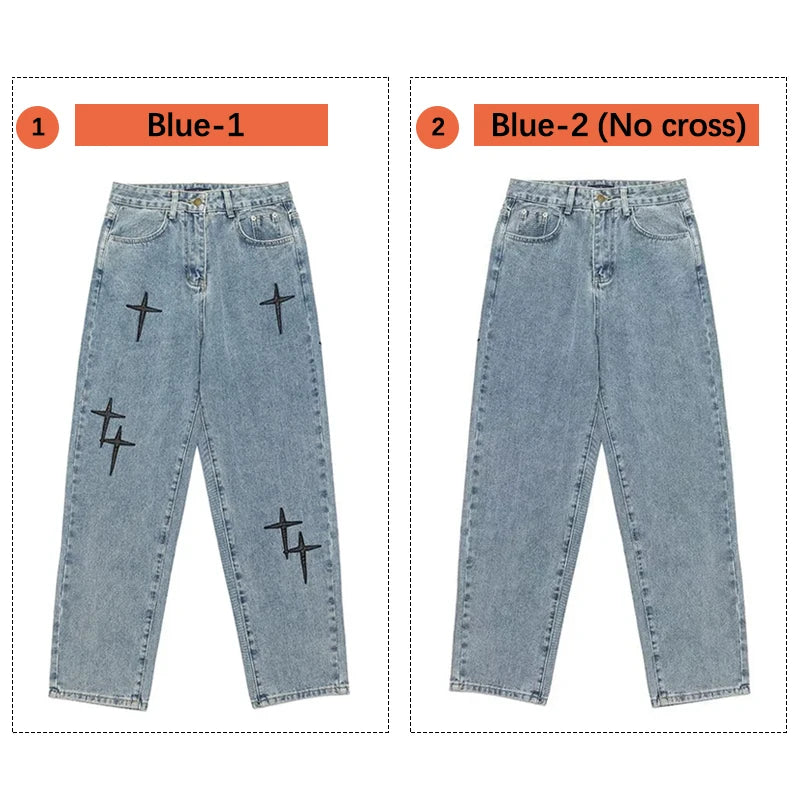 Men's Wide Leg Denim Jeans for Casual Everyday Wear