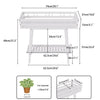 White Plant Shelf Indoor, 2 Tier Tall Plant Stand Table for Multiple Plants, Window Table for Plants