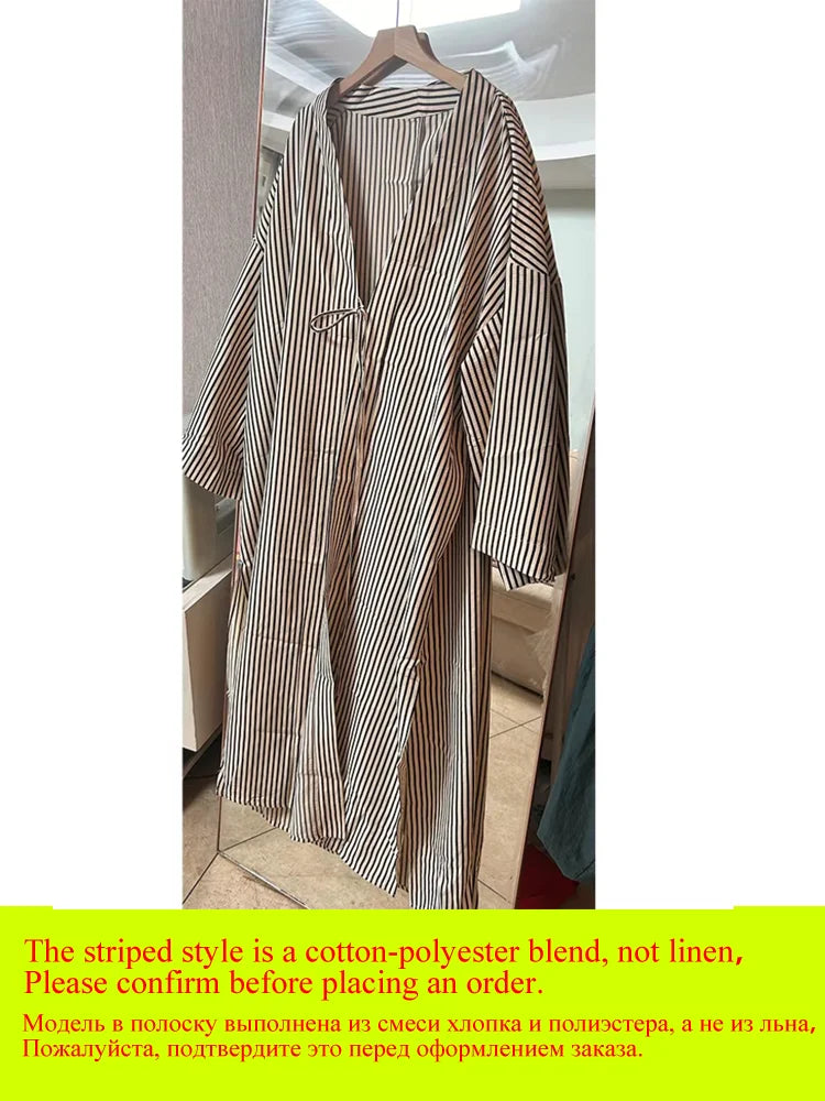 Women's Oversized Linen Kimono Jacket